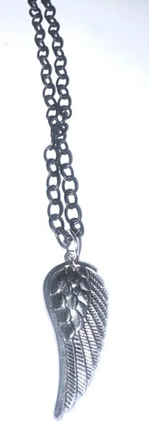 Amanda Sanchez black cabin Silver Tone Wing Pendant Necklace thumbnail 1