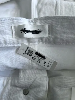 NWT Madewell Tall White The Emmy Wide Leg Jeans Size 30T‎ thumbnail 5