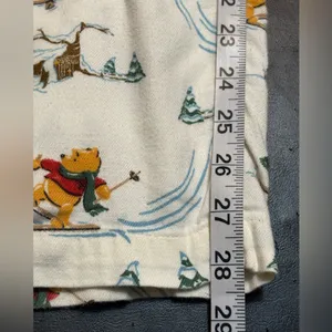 Disney Winnie the Pooh size extra large pajama pants with a cute winter scene. thumbnail 12