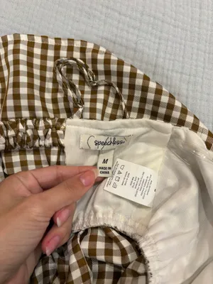 Speechless Brown and White gingham dress thumbnail 5