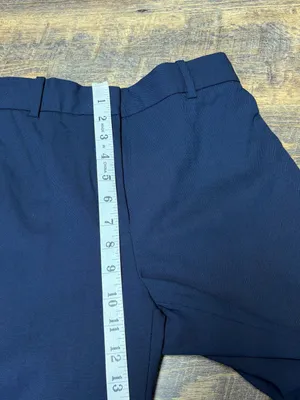 Babaton Agency Pant Wool Blend High Waist Straight Wide Leg Trouser Women 2 Navy thumbnail 4