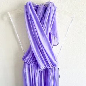 Retrofete Ina Silk Chiffon Maxi Dress Wisteria NWT Medium Wedding Guest Gala thumbnail 6