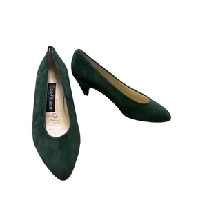 Evan Picone women’s green leather suede heels shoes size 5M SKU 3812 thumbnail 2