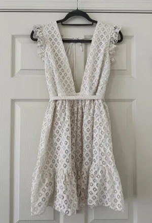 Showpo Only Lovers Left White Lace Dress size 4 thumbnail 5