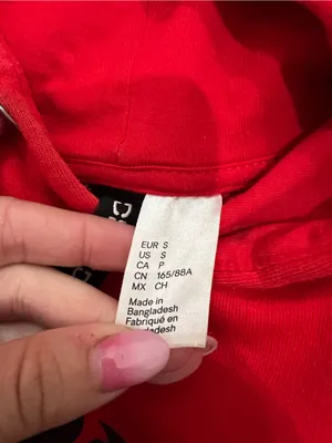Justin Bieber Red Purpose World Tour Cropped Hoodie Size Small thumbnail 3