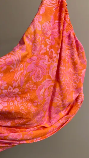 ZARA One shoulder Floral Crop Top thumbnail 5