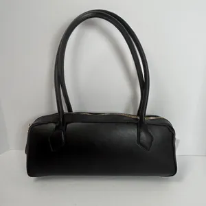 Moda Luxe Black Shoulder Bag Faux Leather Zip Top Top Handle Purse‎ thumbnail 10