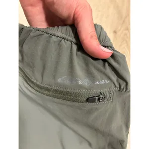 Eddie Bauer Womens Sage Green Ripstop‎ Nylon Stretch Jogger Pants EB005943 Small thumbnail 6