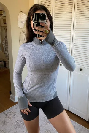 Lululemon Grey  Jacket Quarter-Zip thumbnail 1