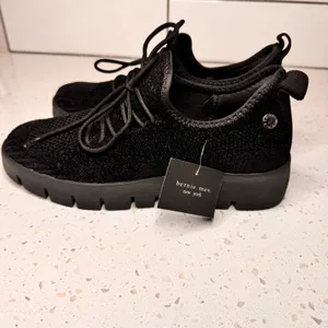 Bernie Mev Cara Women Black Vegan Knit Platform Sneakers‎ Size 38 or 7 NWOT thumbnail 4
