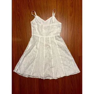 Forever 21 Y2K White Floral Lace Fit & Flare Dress Womens S Romantic Cottagecore thumbnail 7