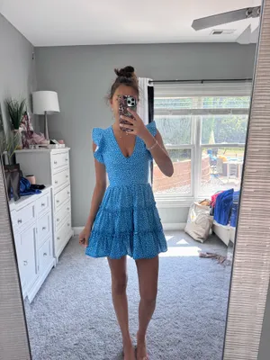 Cute boutique dress mini Blue thumbnail 3