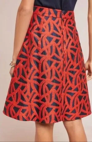 Anthropologie Eva Franco MARINER A-LINE SKIRT size 8 thumbnail 2