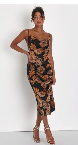 Lulus Cowl Neck Dress thumbnail 1