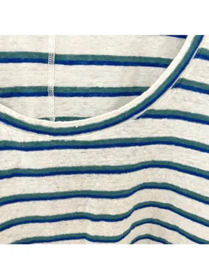 Veronica Beard Arion Linen Muscle Tank Blue Stripe S Coastal Preppy Nautical thumbnail 4