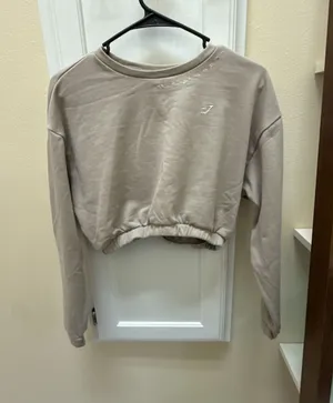 Gymshark Whitney Simmons Cropped Pullover Sweatshirt Mink Size S thumbnail 1