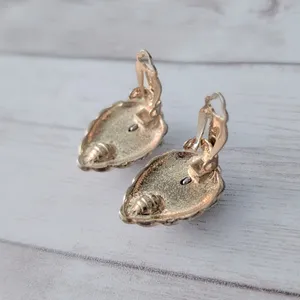 Vintage Clip On Earrings Silver Tone & Gold Tone Teardrop - Condition Issues thumbnail 7