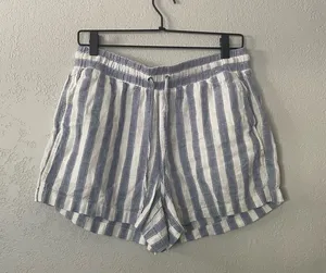Gap blue and white striped shorts thumbnail 1