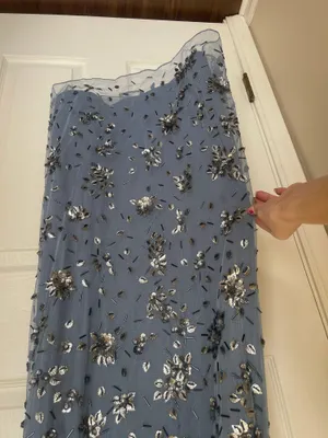 Floral Embellished Scoop Neck Evening Gown thumbnail 8