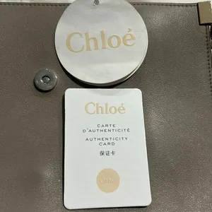 Chloe Authentic Faye Medium Shoulder Bag Genuine Leather Motty Gray thumbnail 11