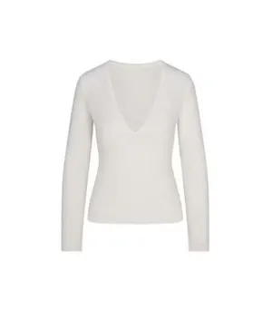 Skims long sleeve plunge top  thumbnail 1