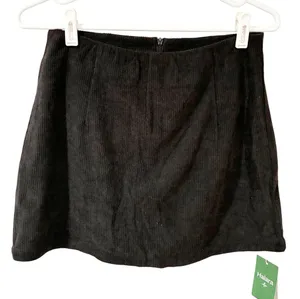 Halara High Waisted 2-in-1 A Line Mini Corduroy Skirt Black Size Medium NEW thumbnail 1