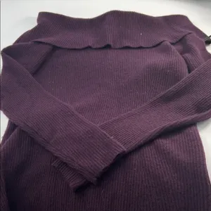 Bloomingdale's Off-the-Shoulder Plum Sweater cashmere thumbnail 7