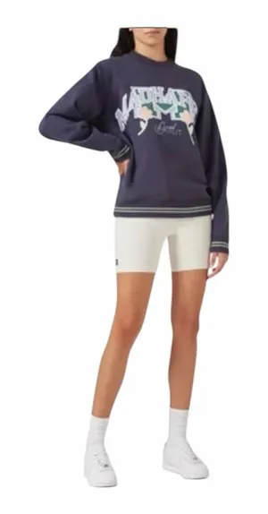 Madhappy Blizzard Graphic Logo Crewneck Sweatshirt Navy XS NWT Streetwear thumbnail 1
