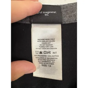 Harley-Davidson Bangkok Thailand Raglan V-Neck Graphic Tee Black Grey 1X thumbnail 4