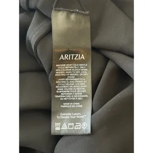 Aritzia Wilfred black stretchy smocked midi dress grunge dark fairy Small thumbnail 5