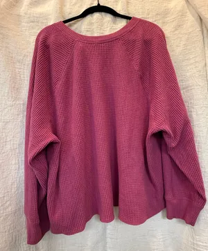 Old Navy Henley Long Sleeve pink thumbnail 2