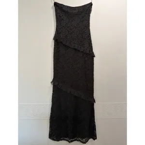 MORE TO COME Xandra Romantic Strapless Black Stretch Lace Maxi Dress S NWT thumbnail 4