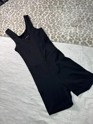 SET Active Women's Black Tank Romper Jumpsuit thumbnail 1