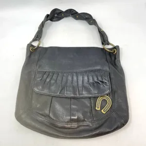 Betsy Johnson Vintage‎ Black Vegan Leather Western Horseshoe Shoulder Bag thumbnail 1