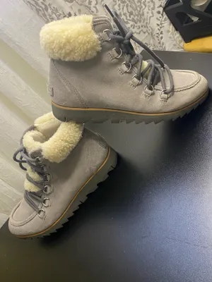 Sorel Harlow Women’s Size 7 Lace Cozy Waterproof Leather Shearling Booties Boots thumbnail 5