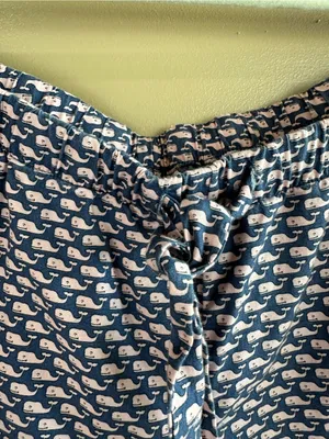 NWOT Vineyard Vines Navy Blue Pink All Over Whale Pattern Pajama Pants Lounge S thumbnail 3