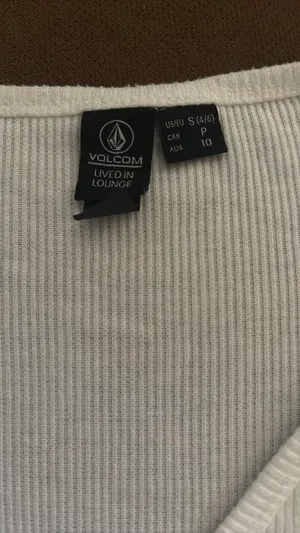 volcom white cinch front top thumbnail 2