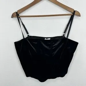 ASTR Black Velvet‎ Bustier Corset Gothic Dark Romantic Wuthering Heights NWT thumbnail 2