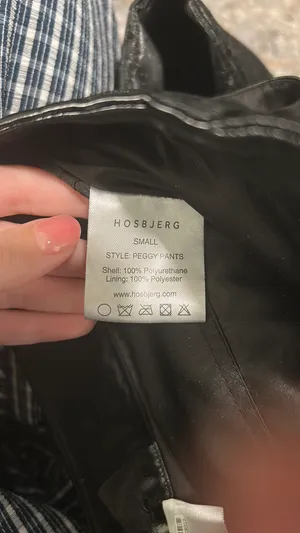 Hosbjerg (Nuuly/Anthropologie) Black Leather Pants with Polka Dots thumbnail 5