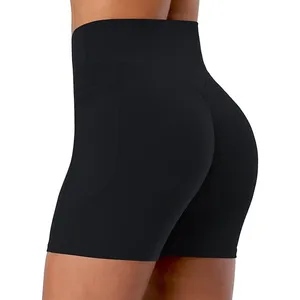 NWT ~ Women's Black Spandex Biker Yoga Pockets Shorts ~ Size SMALL thumbnail 4