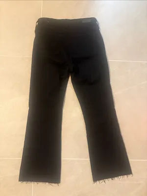 Agolde Women's Black Bootcut Jeans with Frayed Hem thumbnail 8