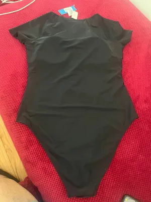 Live a Little Women's One Piece Short Sleeve Black Rash Guard Surfing... thumbnail 8