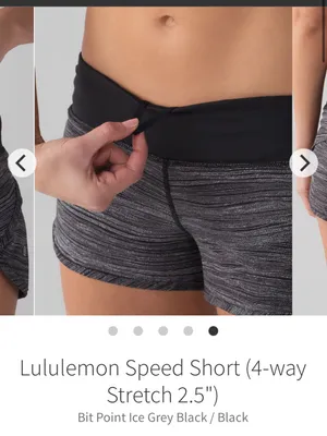 Lululemon speed short 4 way Stretch 2.5” size 6 thumbnail 3