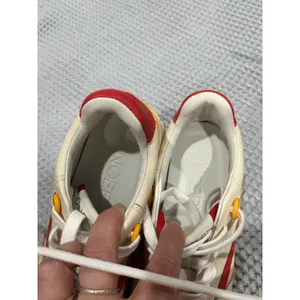 Oncept Preston Retro Leather Sneaker White Red Yellow Sz 7 NWT‎ thumbnail 4