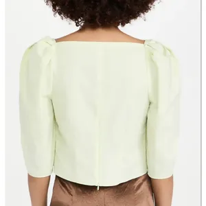NEW Vince Draped Square Neck Top in Honeydew‎ thumbnail 10