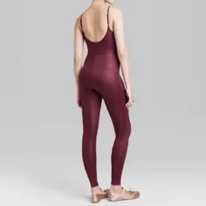 Wild Fable Liquid Burgundy Bodysuit Jumpsuit Woman’s Size Small | NWT thumbnail 5