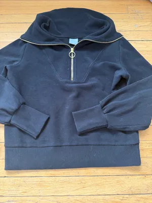 Varley Black Half-Zip Pullover with Gold Zip thumbnail 3