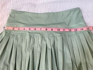 Gold Hinge Pleated Mint Green Women's Skirt thumbnail 9