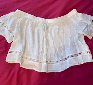 Forever 21 White Off The Shoulder Top thumbnail 1