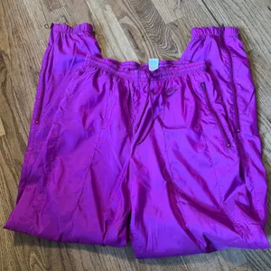Vintage Nike Purple Nylon Windbreaker Track Pants Mesh‎ Lined Ankle Zip Small thumbnail 3